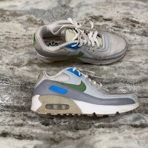 Nike Kids' Gray, Green, and Blue Sneakers